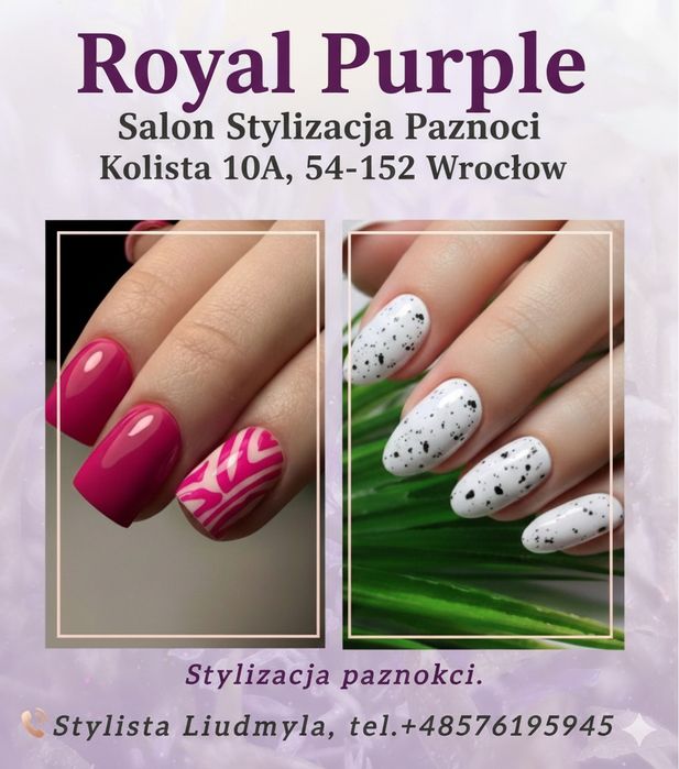 Odkryj Idealny Manicure w Royal Purple – Perfekcja w Każdym Detalu!