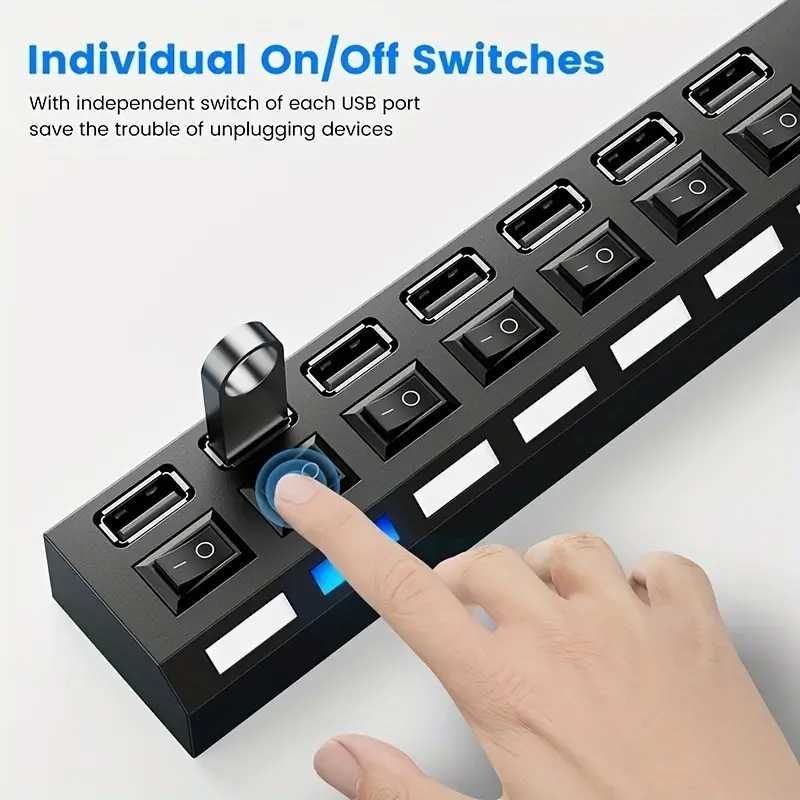 Hub universal USB de 7 Portas - Muito Prática