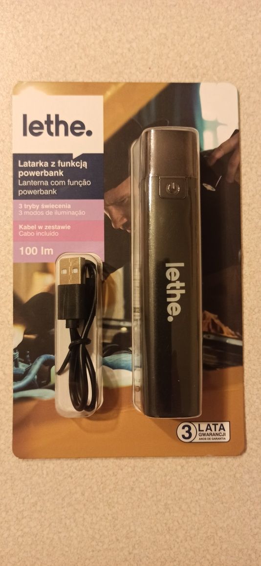 Latarka z funkcją powerbank LETHE 100 lm