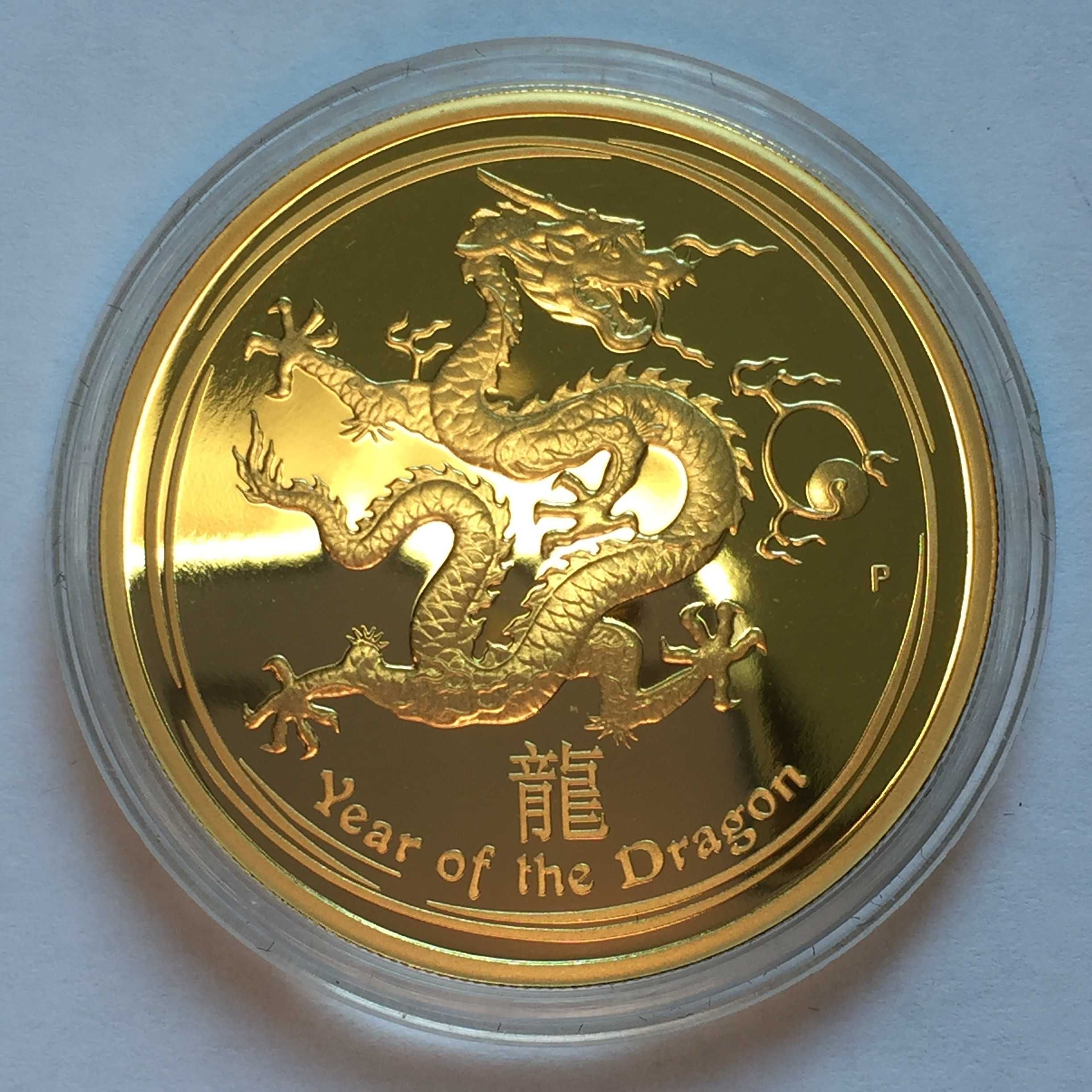 Золотая монета Австралии 100 $ Год Дракона 2012 г. 1OZ(31.1 г) ПРУФ.