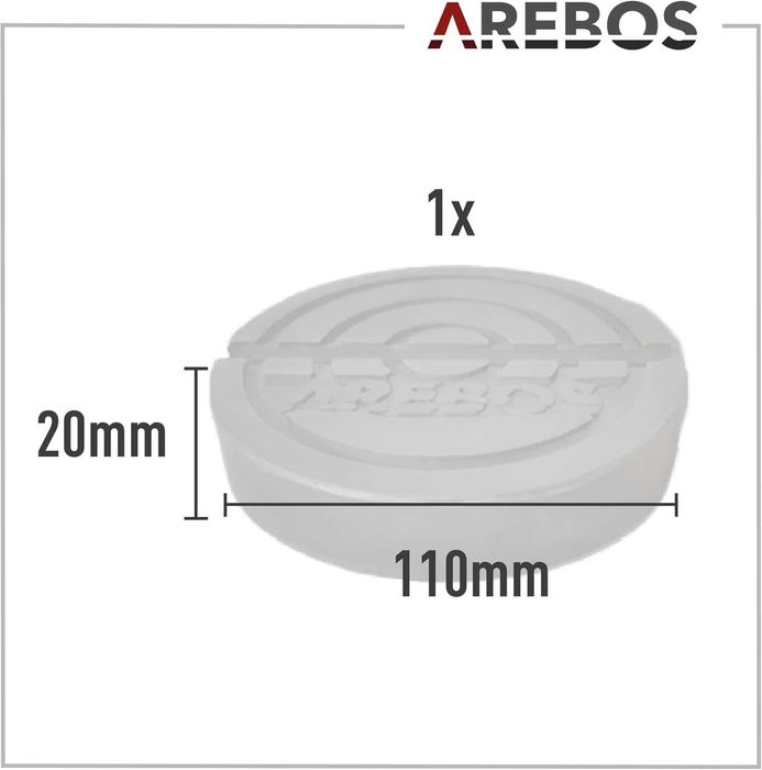 Arebos gumowa nakładka 110 mm na podnośnik samochodowy 3T