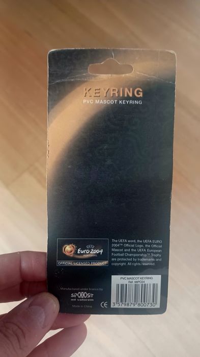 Porta Chaves (keyring) Euro 2004 na caixa. Edição colecionador