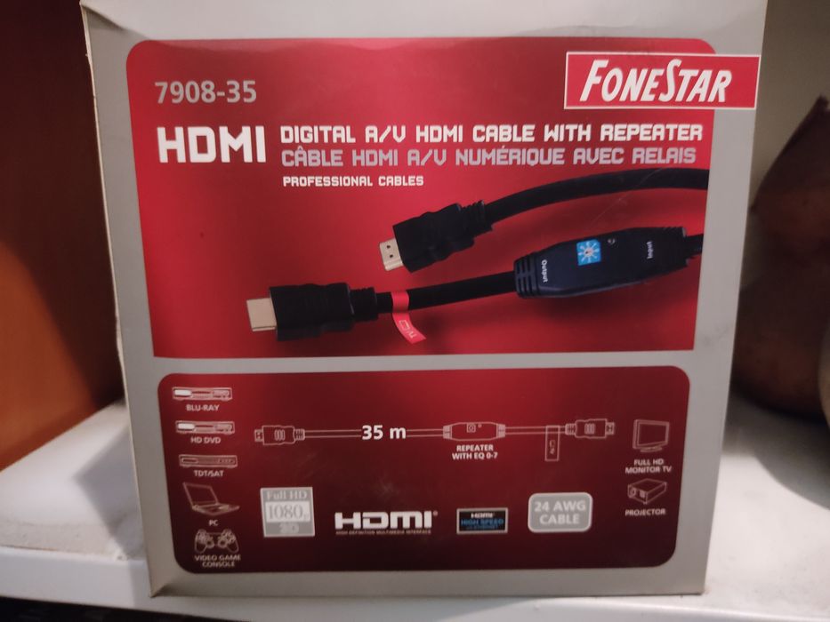 Cabo HDMI FHD direcional ativo 35m