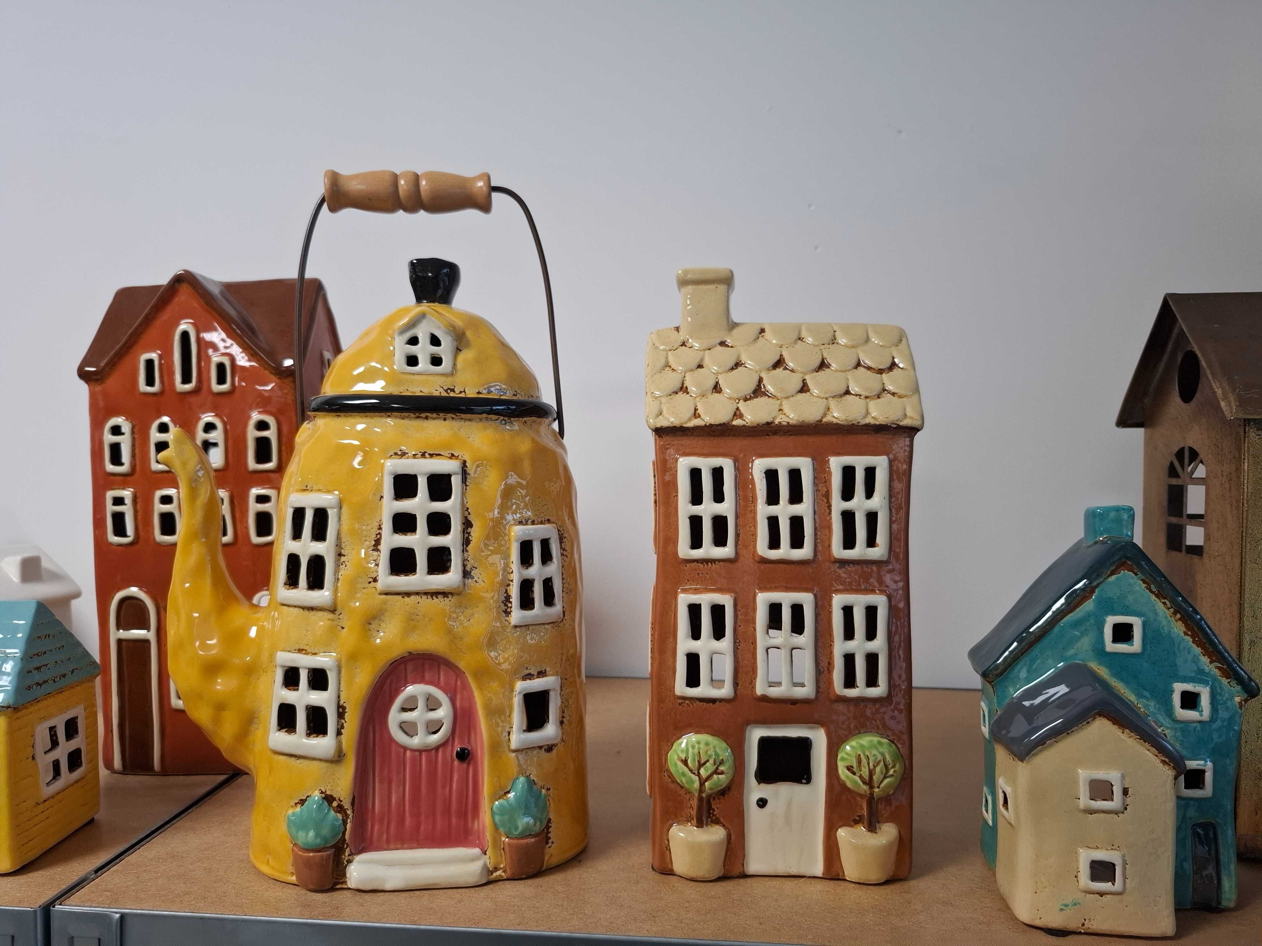 Domek  ceramiczny lampion  na  tealight