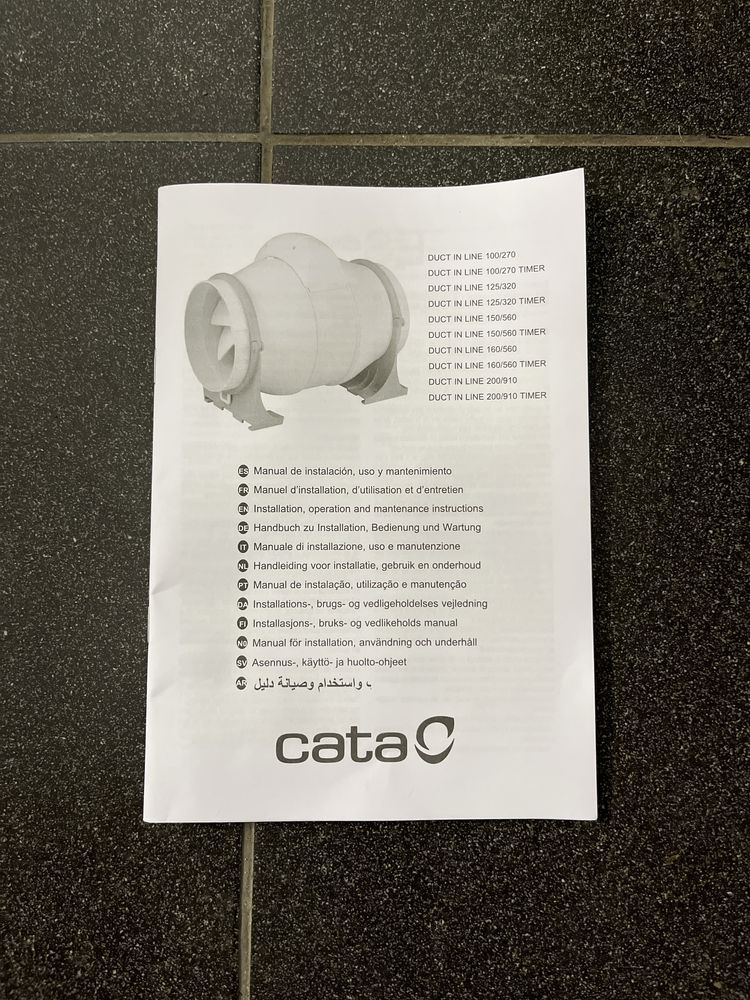 Wentylator kanałowy Cata DILN