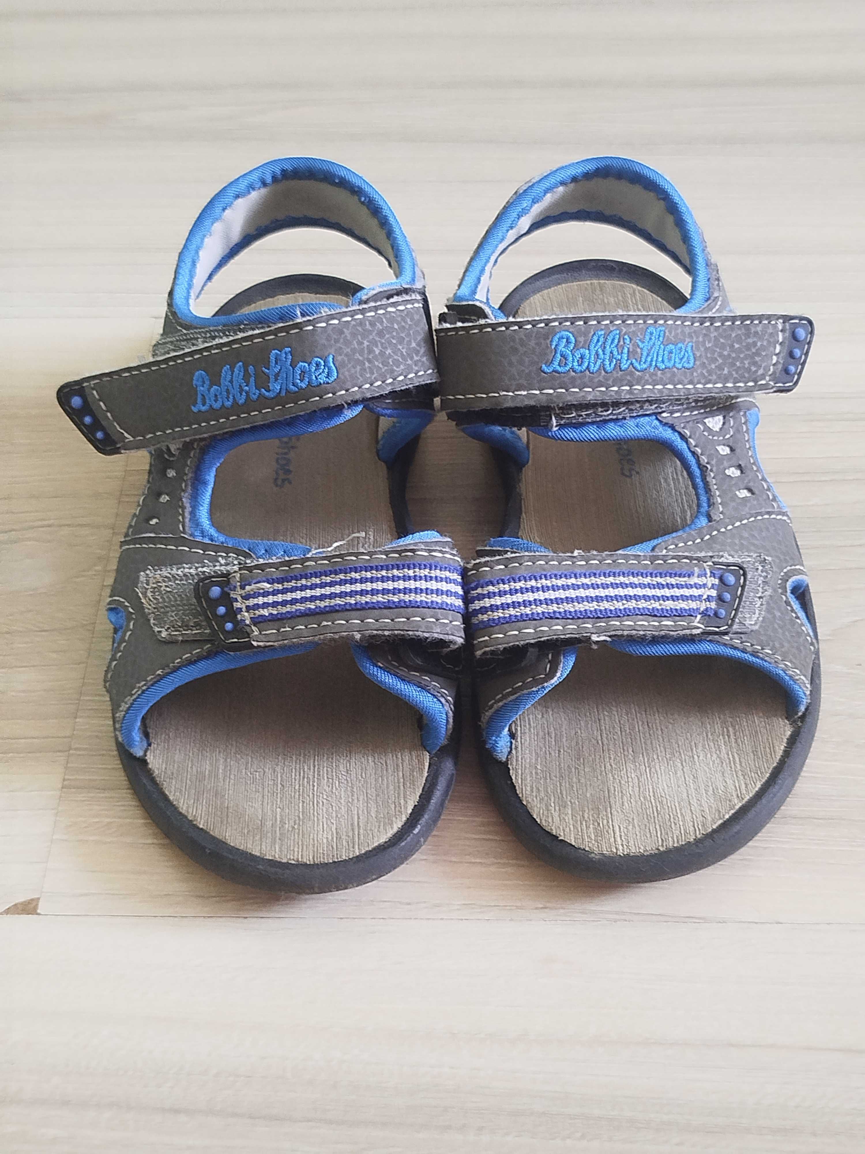 Sandały dla chłopca, niebiesko szare, Deichmann, rozmiar 27