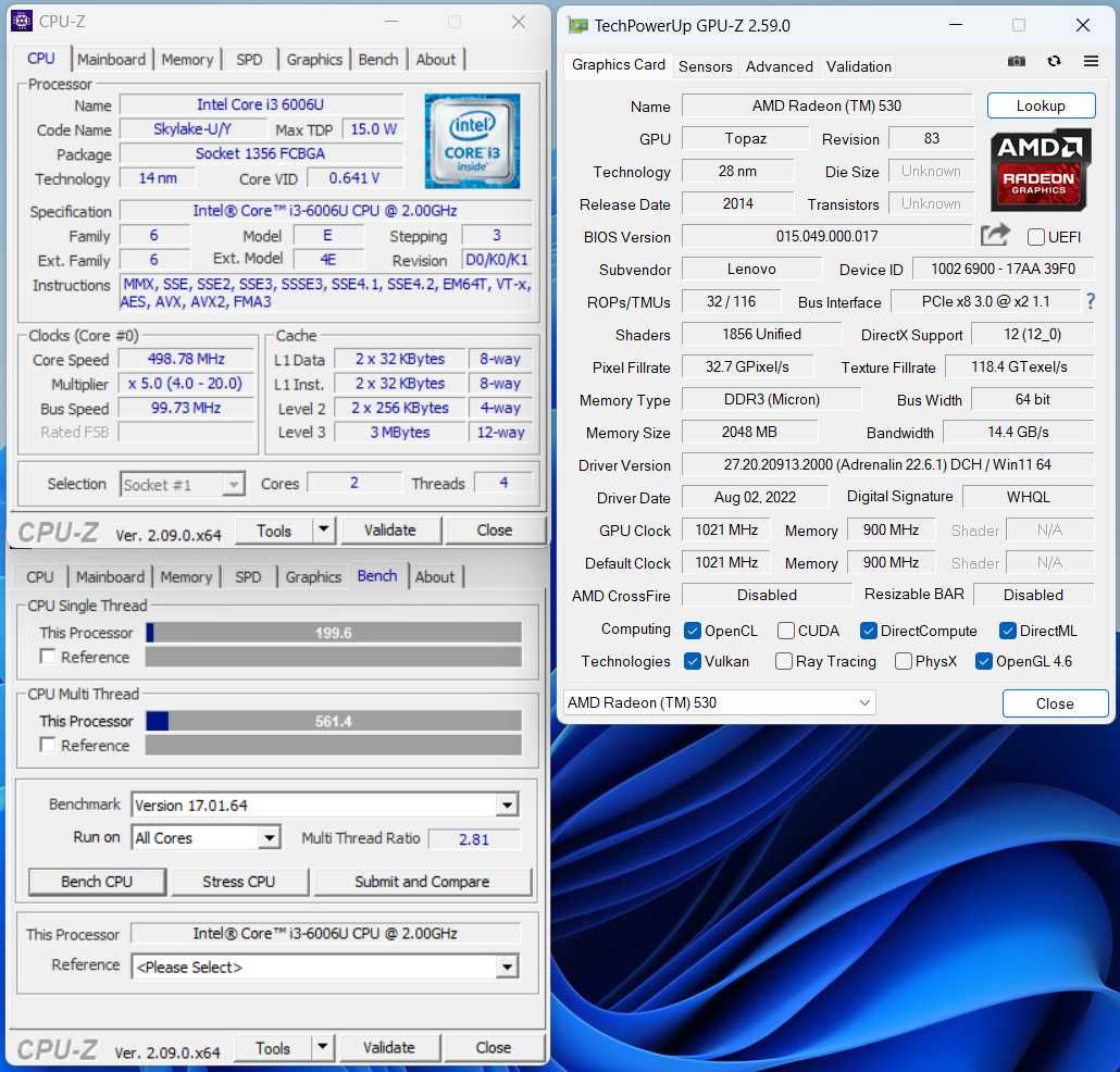 Lenovo V510/i3-6006 4х2.0GHz/RAM 8GB/SSD 256GB/AMDRadeon 530 2GB
