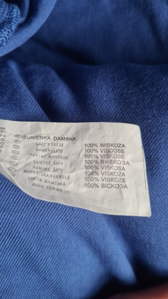 Niebieska sukienka maxi wiskoza Top Secret M / 38