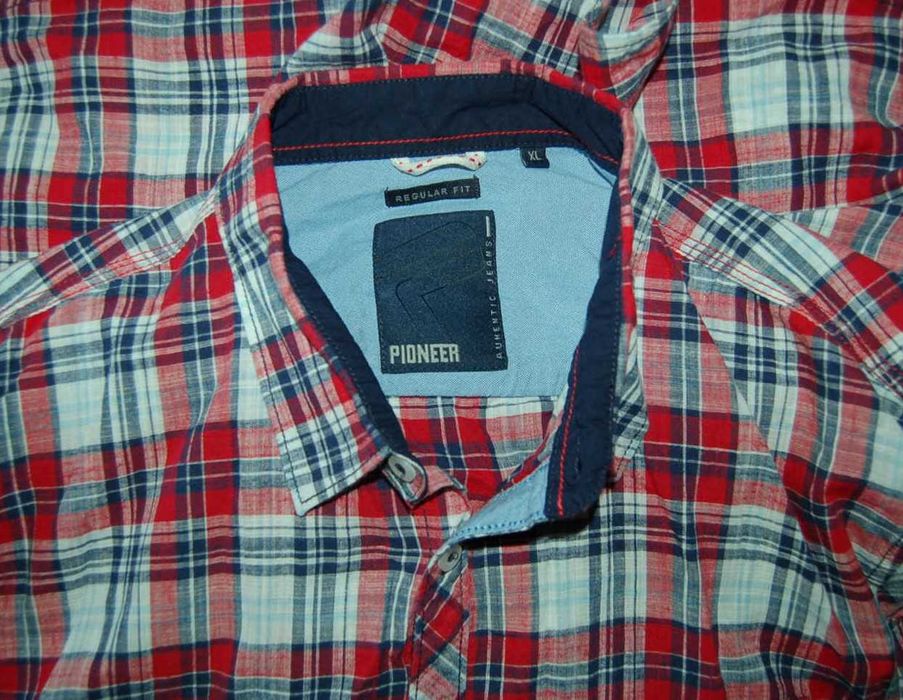 PIONEER roz.XL regular fit koszula męska w kratę jak nowa