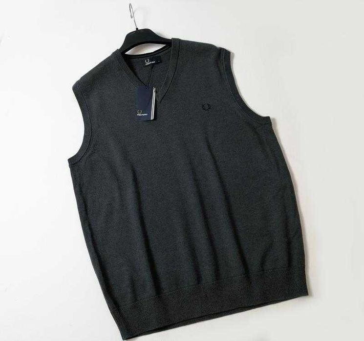 Брендовая мужская шерстяная жилетка Fred Perry оригинал