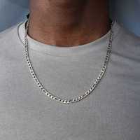 Мужская серебряная цепочка, металлическая цепь на шею подвеска 5 мм