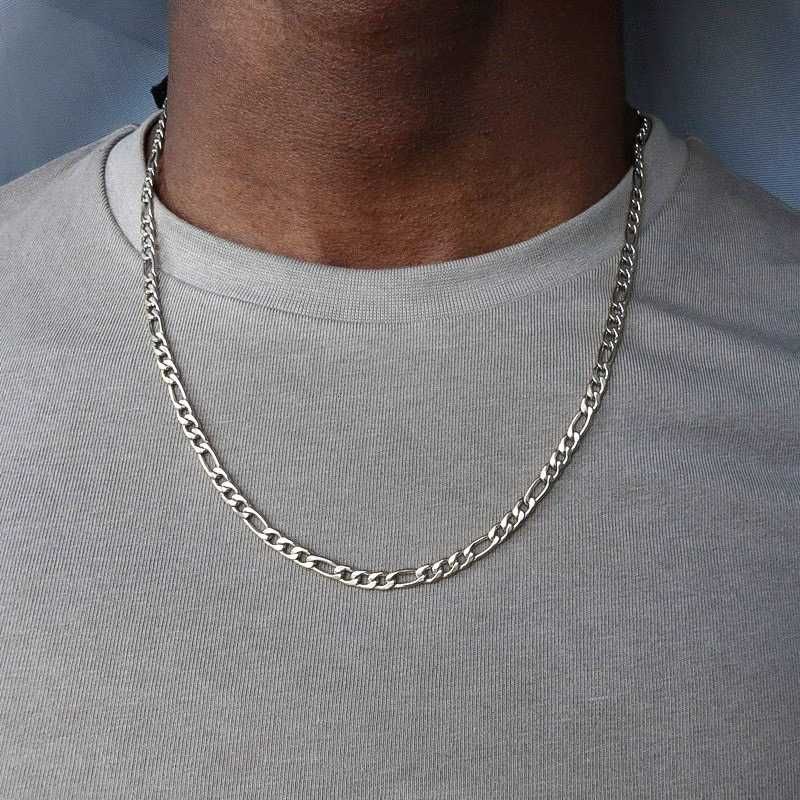 Мужская серебряная цепочка, металлическая цепь на шею подвеска 5 мм