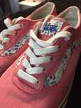 VANS originais rosa com flores