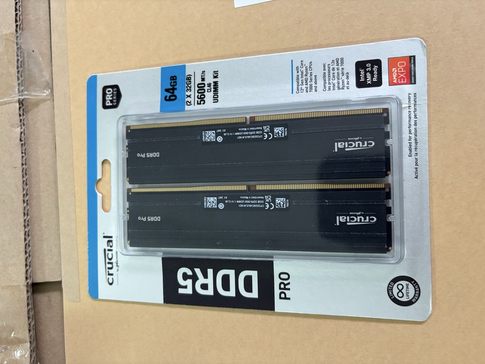 Память Crucial 64 GB (2x32GB) DDR5 5600 MHz Pro (CP2K32G56C46U5)