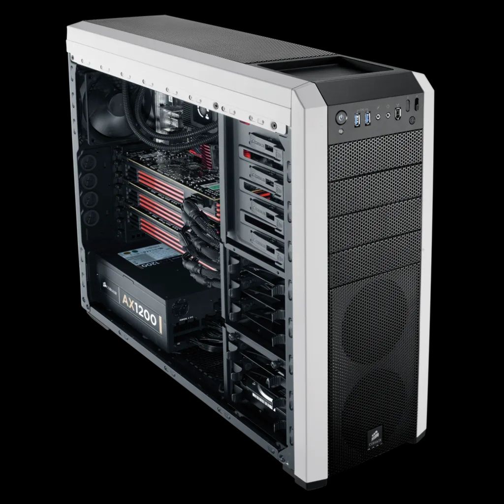 Caixa Corsair 500R Artic White with Black