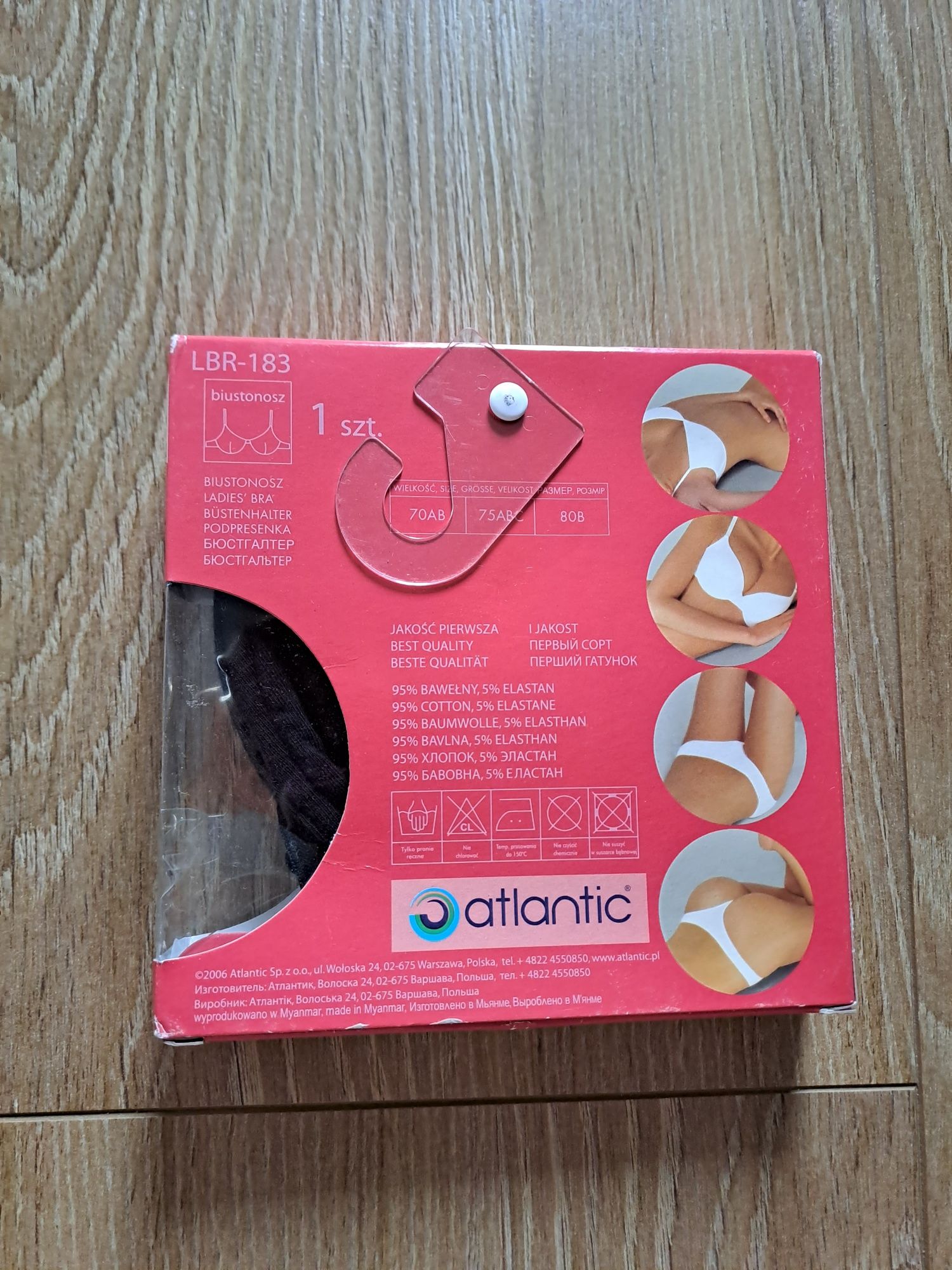 Biustonosz bawełniany Atlantic, r. 70A