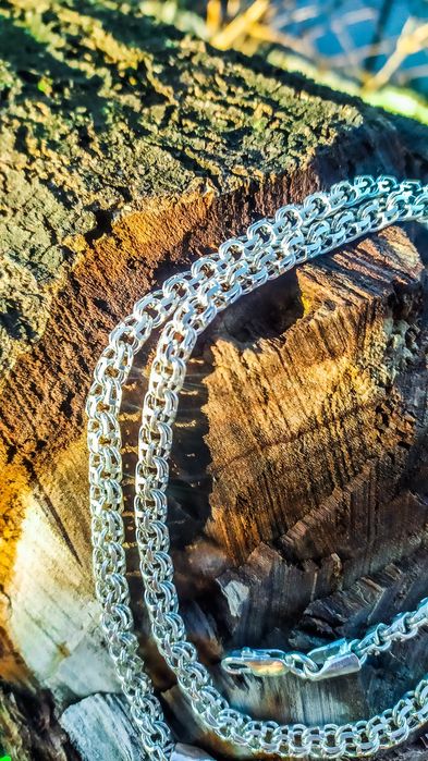 МУЖСКАЯ СЕРЕБРЕНАЯ цепочка бисмарк серебро от изготовителя цепь мужска