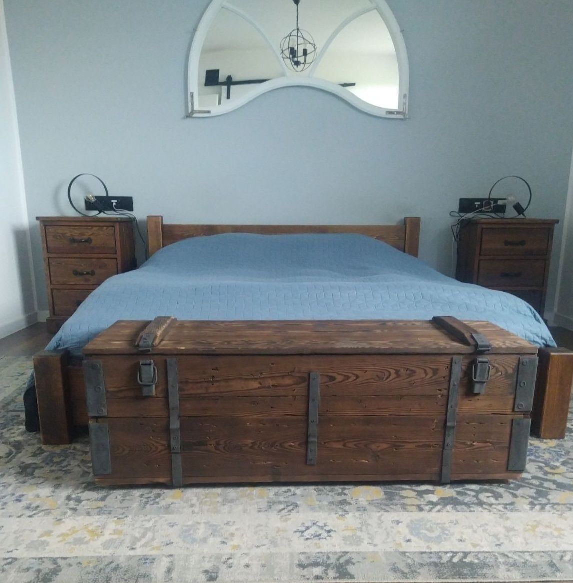 Skrzynia Kufer Siedzisko Retro Vintage Loft