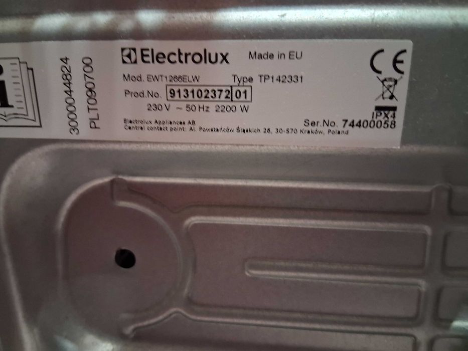Pralka elektrolux na części