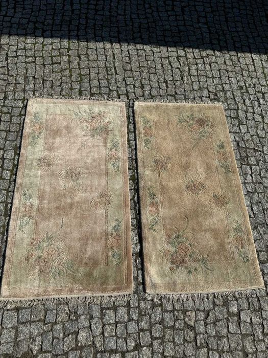 Dwa jedwabne dywany chińskie 2 po 140x70 galeria 6 tyś