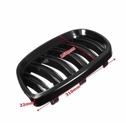 PROMOÇÃO Grelhas Preto Brilho dupla Barra BMW série 3 E92 E93 pré LCI