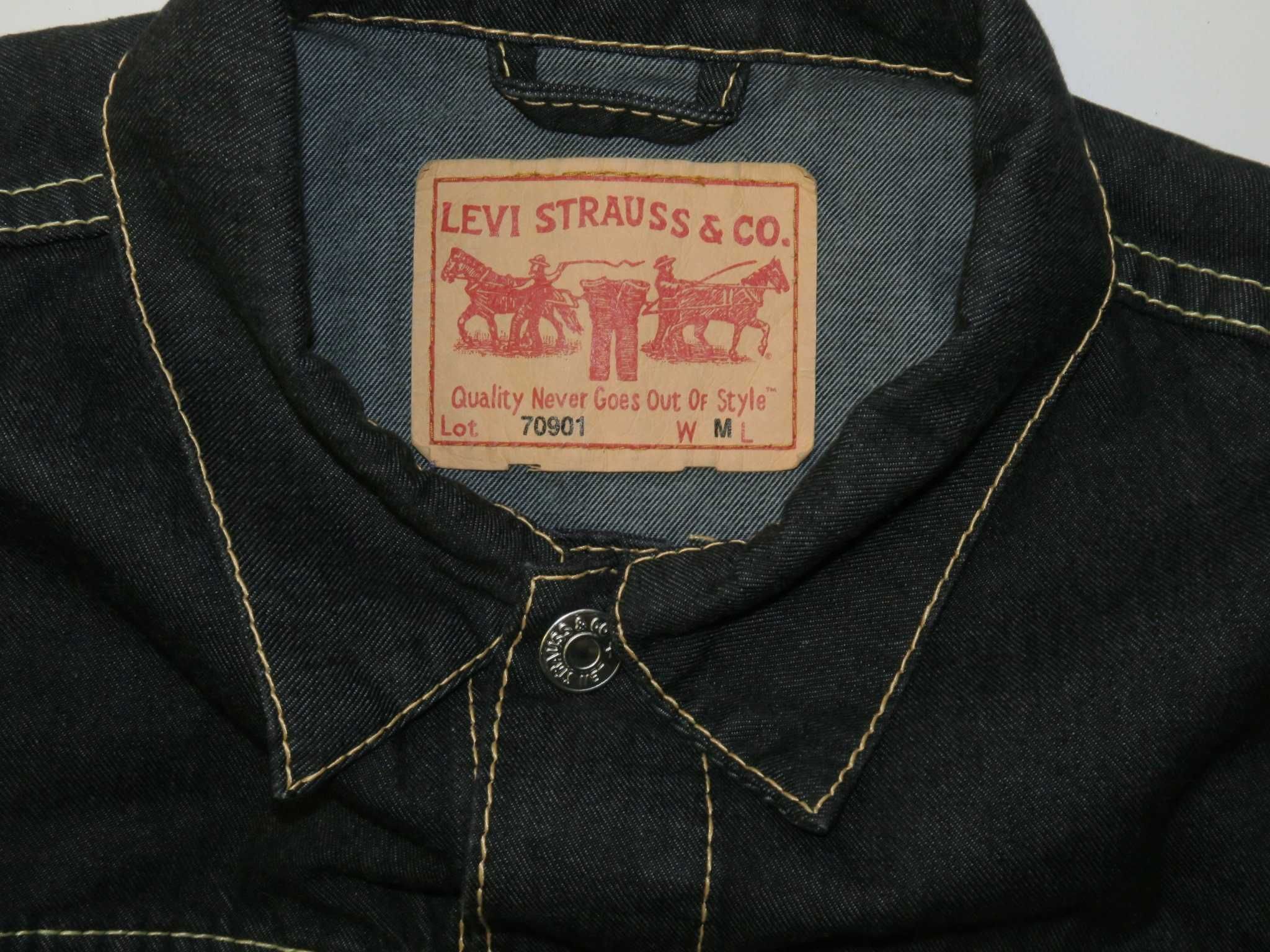 Levi's kurtka jeansowa z grubą nitką M