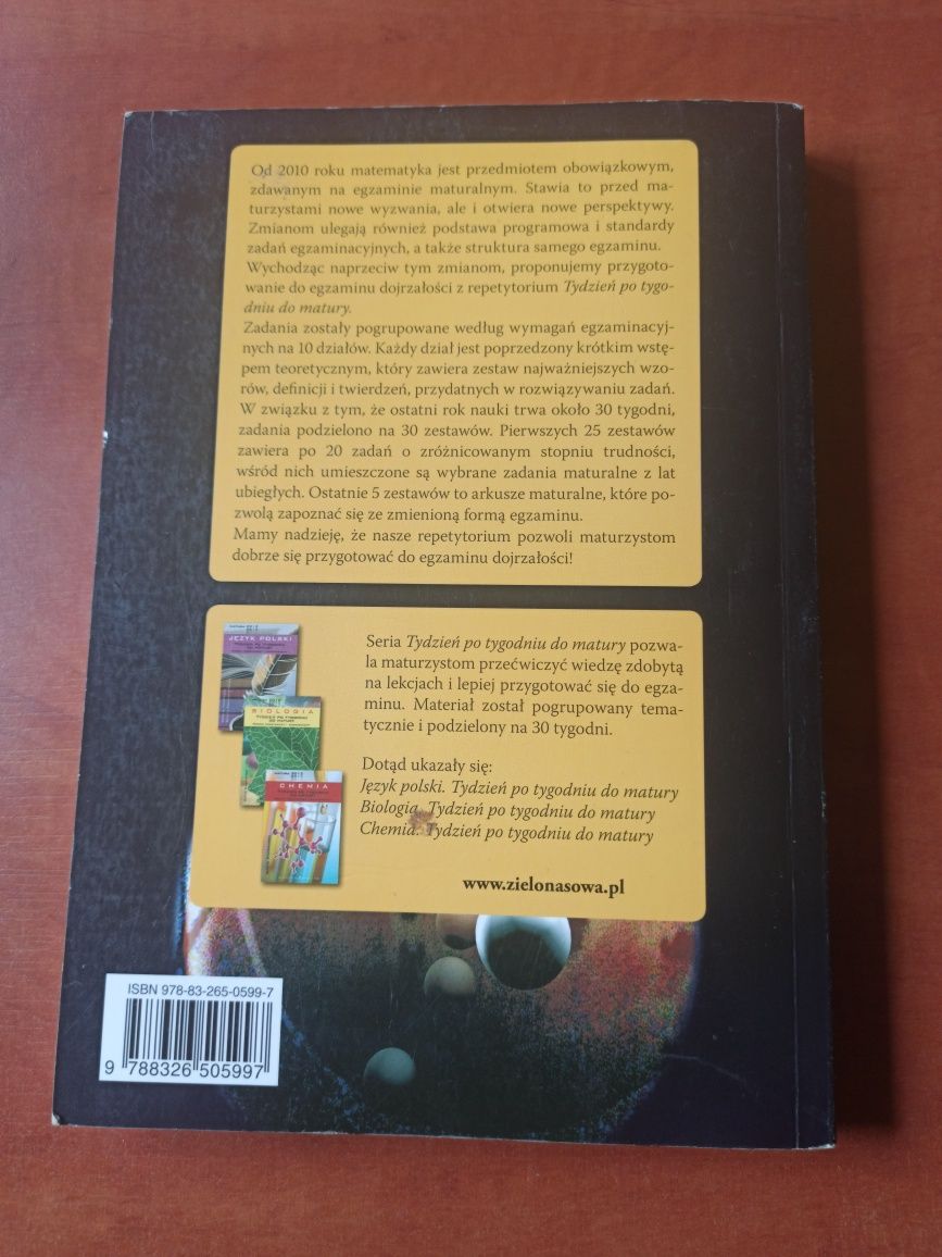 Matematyka tydzień po tygodniu do matury poziom podstawowy Kukla, Piek