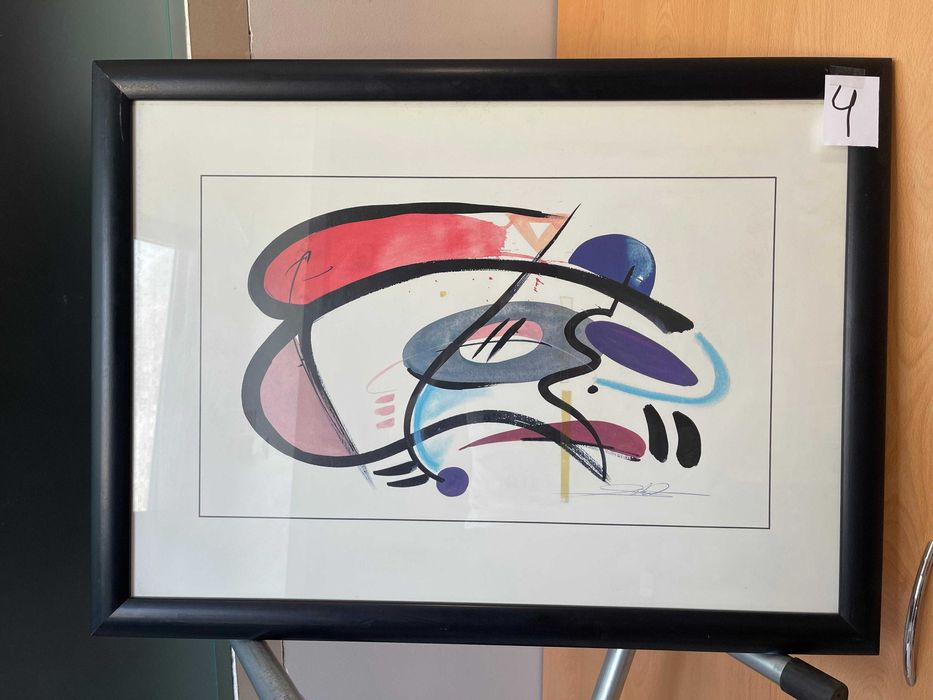 Quadro Abstrato em moldura de madeira