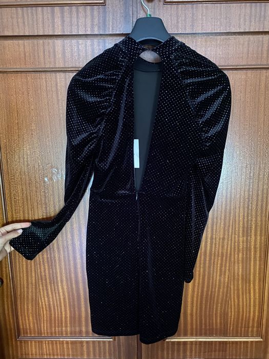 Vestido Cerimónia Preto com Brilhantes
