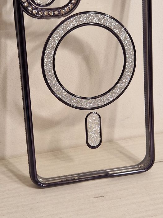 Bling Magsafe Case do Samsung Galaxy A55 5G czarny