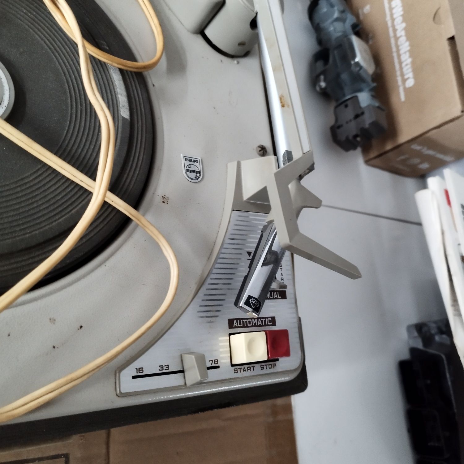 Gramofon Philips Ag4025W lata 50 retro Vintage