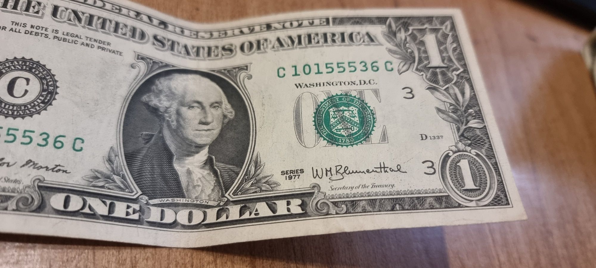 1 доллар США 1977 года