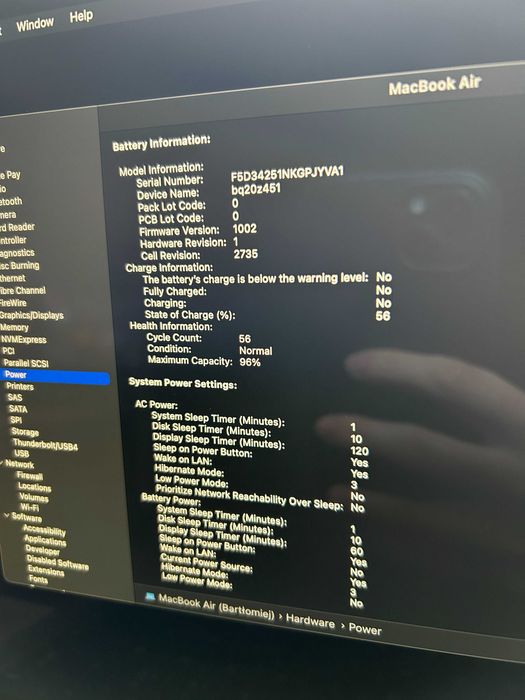 Apple MacBook Air M1 13" 8GB/256GB 96% JAK NOWY