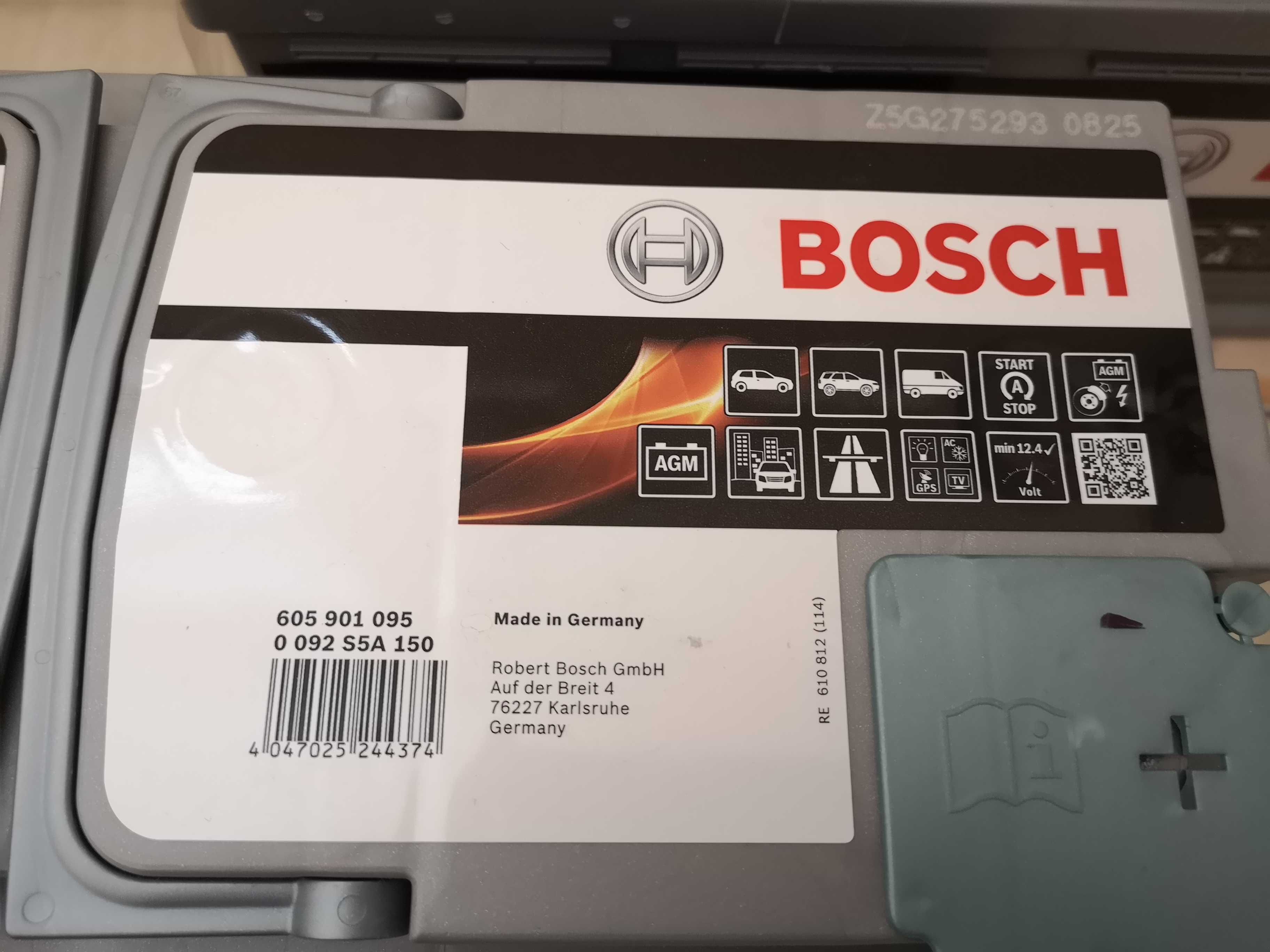 Акумулятор BOSCH 105Ah AGM новий