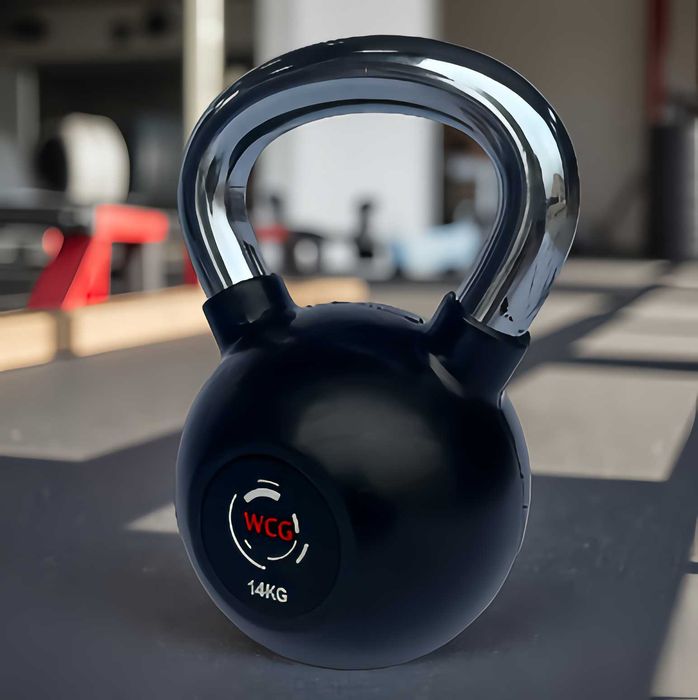 Гиря 12 14 18 20 22 кг металева прогумована Гирі Гири обрезинені хром