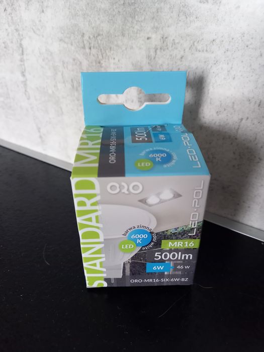 Nowa żarówka MR16 500lm 6W barwa zimna