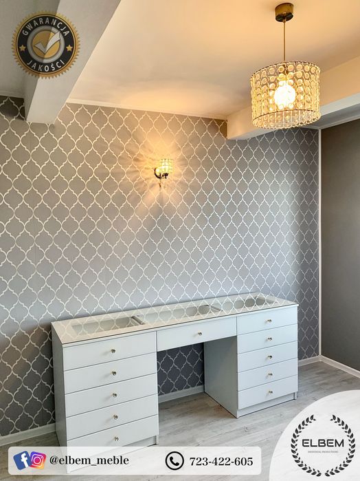 Toaletka ze szklanymi frontami Glamour