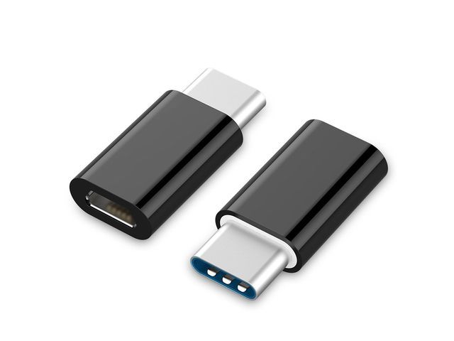 Adapter USB C(M) 2.0 - USB Micro(F) czarny Gembird,