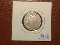 212 Portugal - moeda de 50 centavos de 1938 (Alpaca)