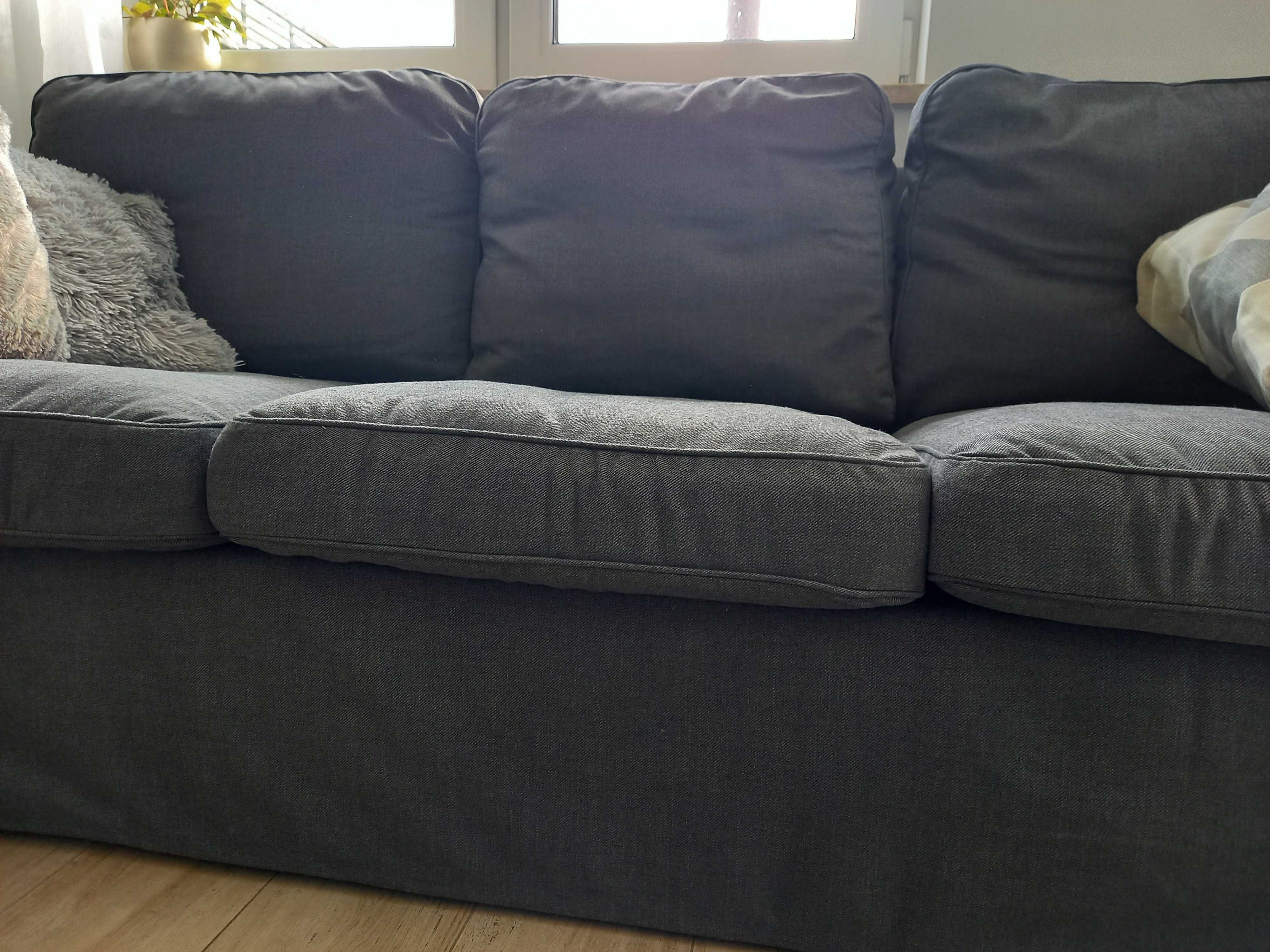 Sofa nierozkładana IKEA Ektrop 3-os.Nordvalla ciemnoszary