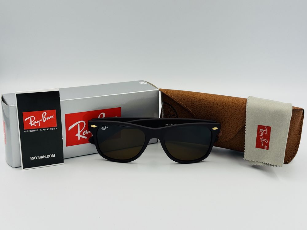 Солнцезащитные очки Ray Ban Wayfarer 2140 Matte Brown 54мм стекло