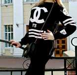 Потрясающий Стильный Свитшот Homme+Femme Coco Chanel кофточка М.
