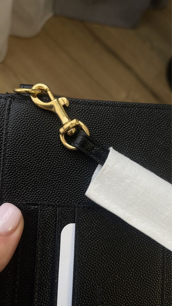 Шкіряний клатч CASSANDRE, оригінал SAINT LAURENT, 617662-BOW01
