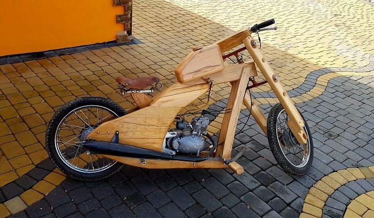 Drewniany Motor Nie Yamaya Honda Suzuki tylko Komar sprawny jeżdżący