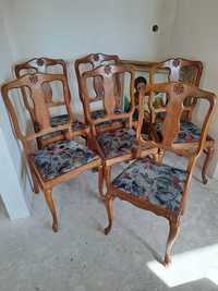 Krzesła w stylu ludwikowskim drewniane krzesła komplet krzeseł