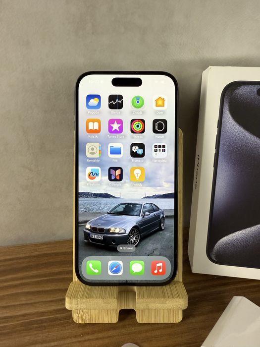 iPhone 15 Pro 128GB Tytan Błękitny | ideał | dowód zakupu | zestaw |