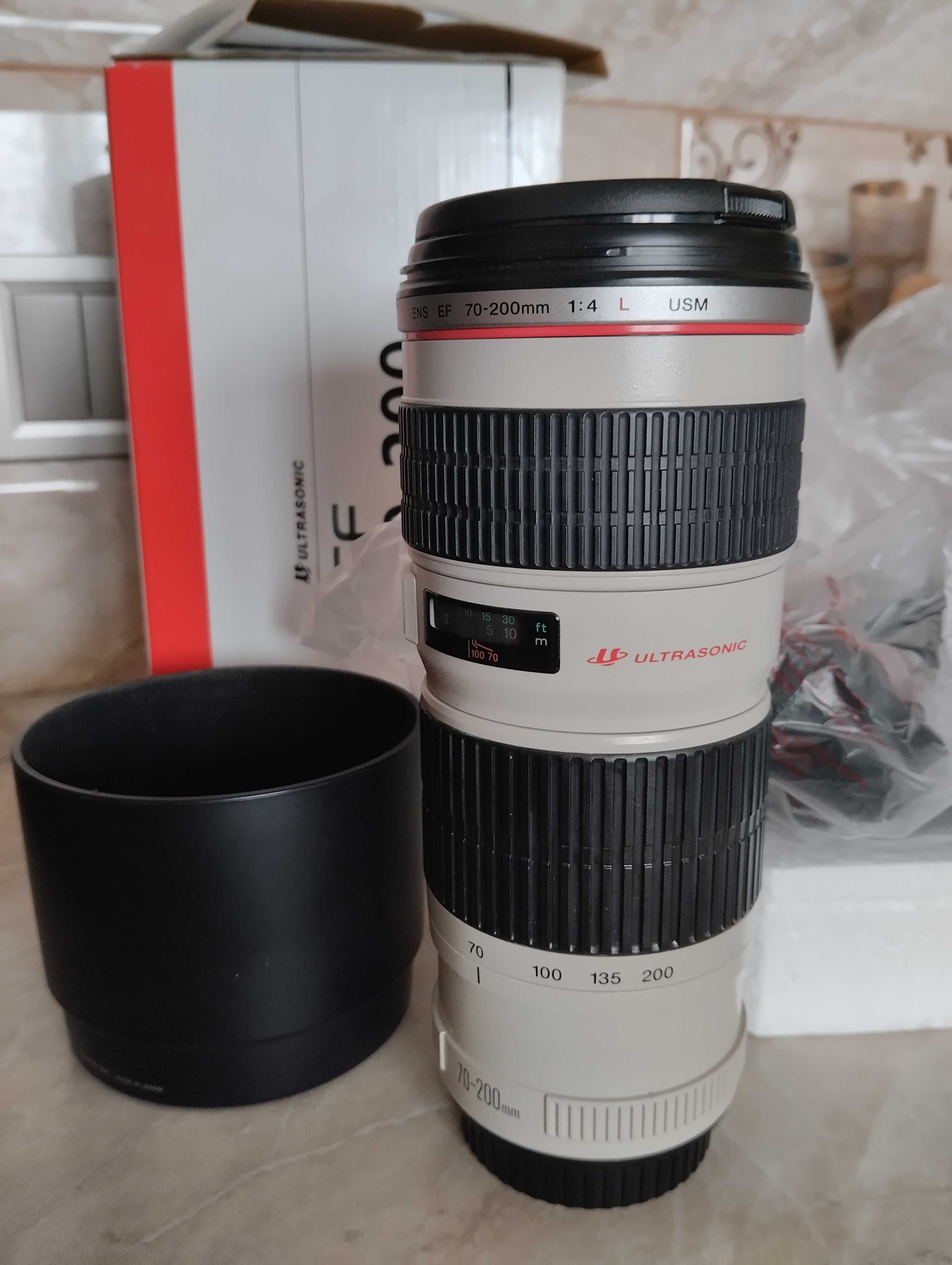 Об’єктив Canon EF 70-200mm f/4 L USM з коробкою