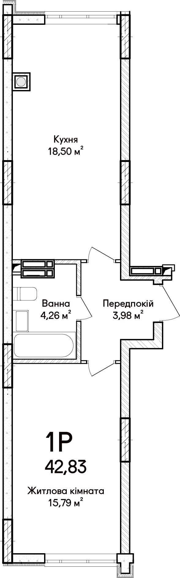 В продажі 1к квартира в місті Ірпінь, поруч з набережною!