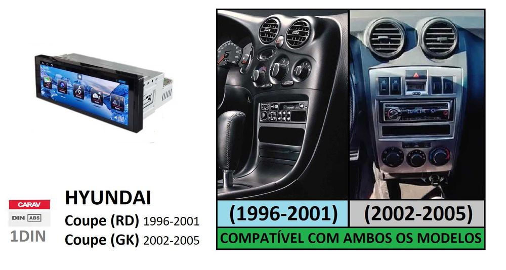 (NOVO) Rádio 2DIN • Hyundai COUPE / Genesis • Android • RD GK