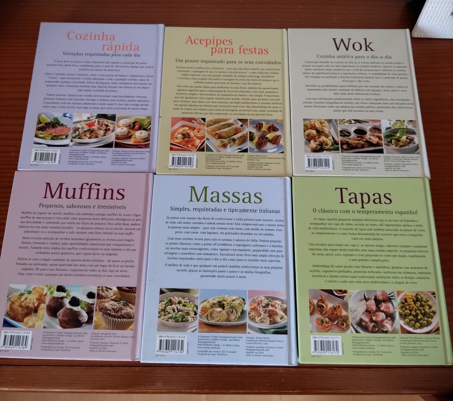Conjunto 6 livros culinária